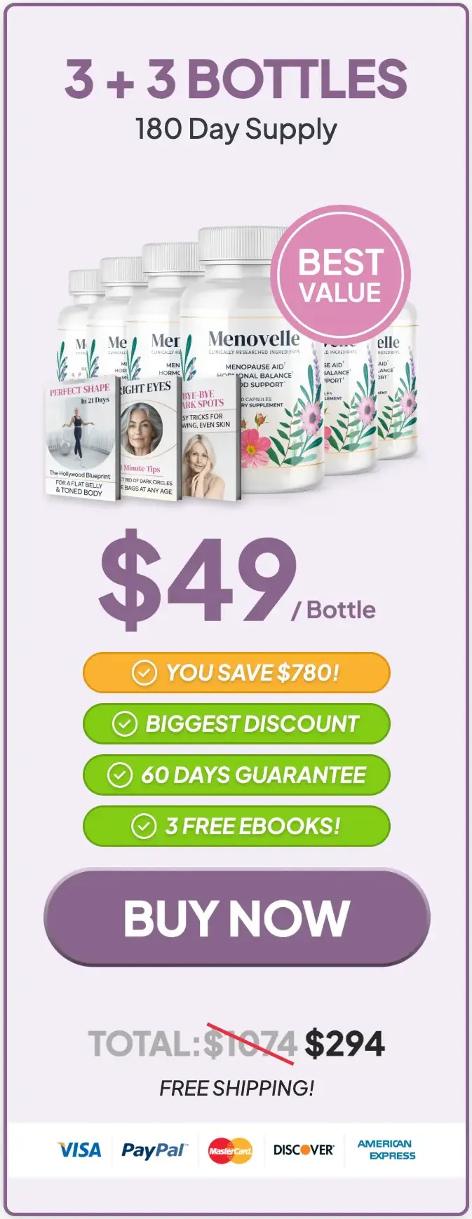 Menovelle Buy 6 Bottles